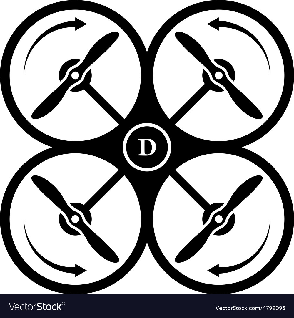 Drone Quadcopter Rotation Arrow