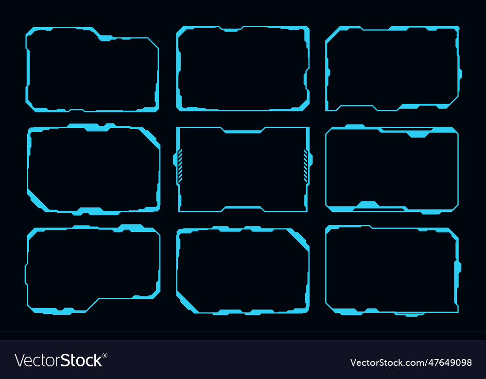 Hud element frame technology futuristic interface