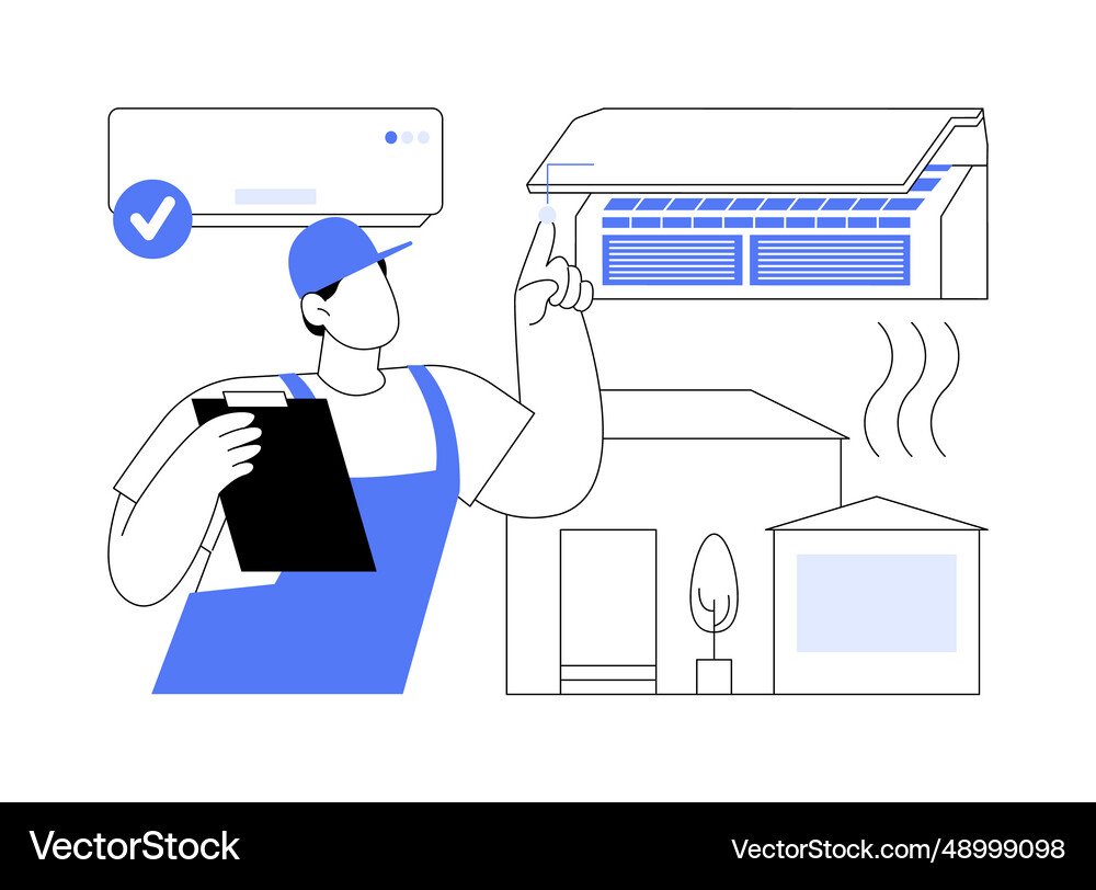 Hvac inspection abstract concept Royalty Free Vector Image
