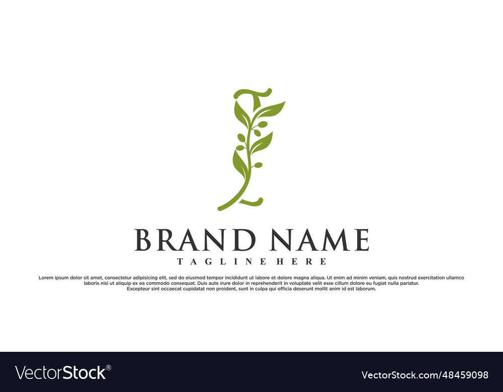 I latter logo design with nature beauty premium