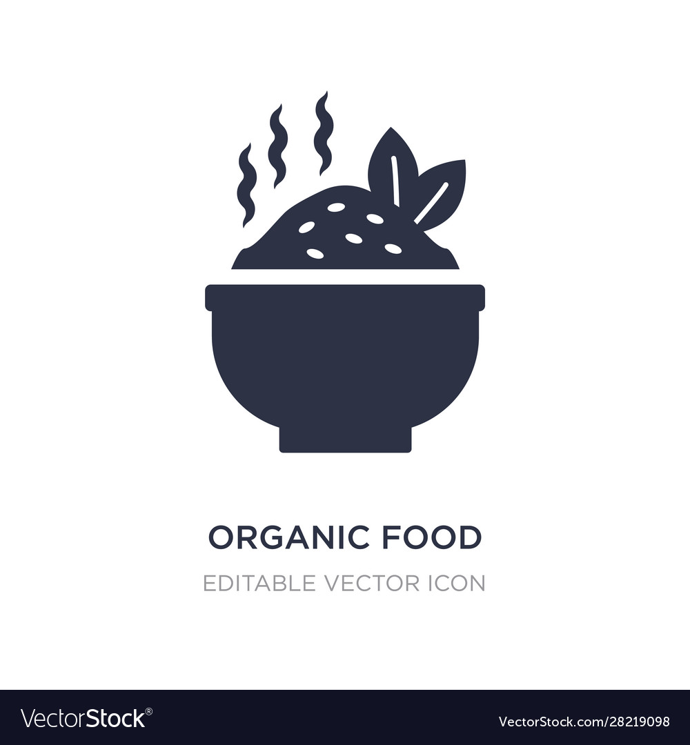 Organic food icon on white background simple