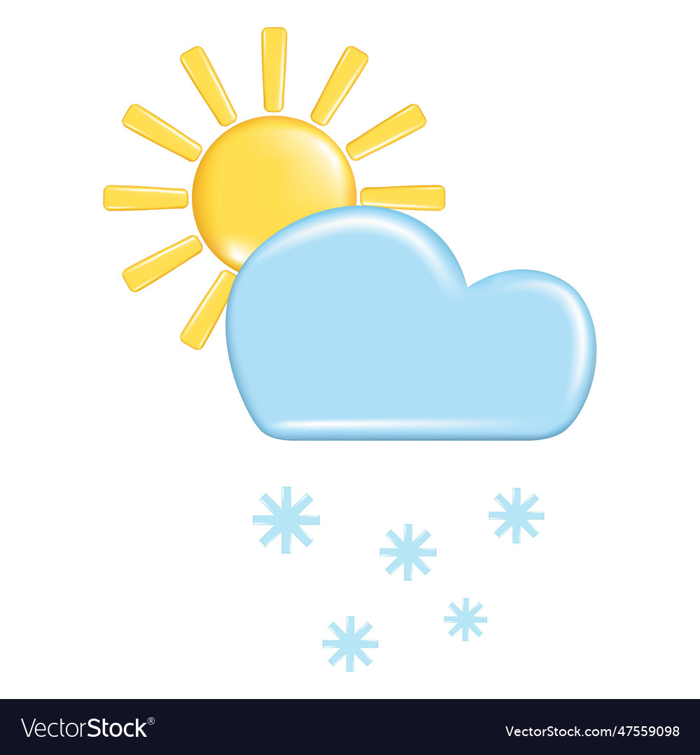 Realistic 3d design of weather forecast elements Vector Image Realistic 3d design of weather forecast elements