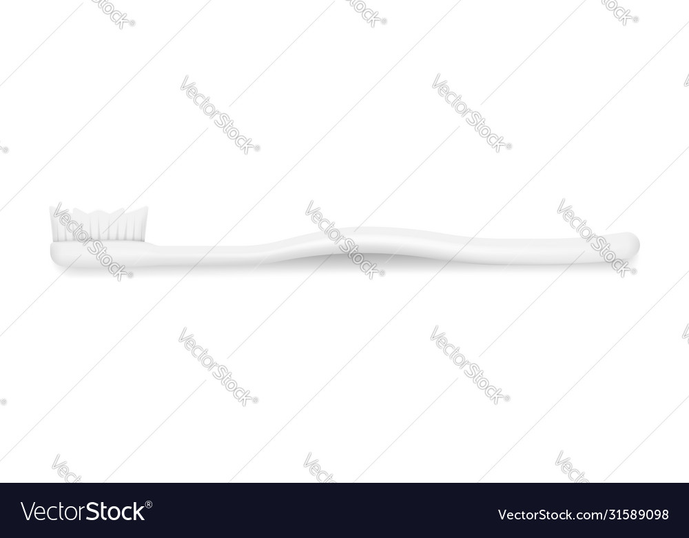 Realistic toothbrush isolated on white background