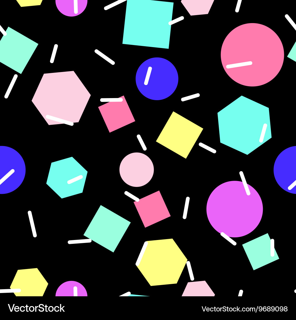 Seamless geometric pattern memphis style Vector Image