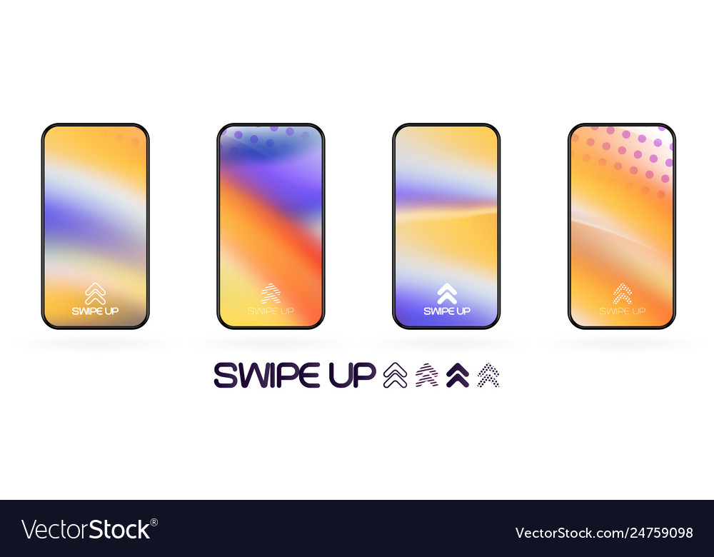 Swipe up template with abstract backdrop vector image Swipe up template with abstract backdrop