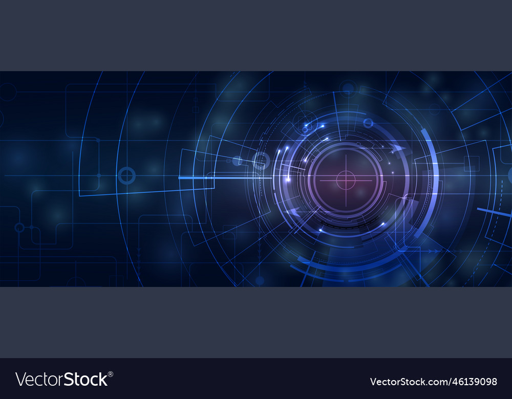 Technology data background idea of global vector image Technology data background idea of global