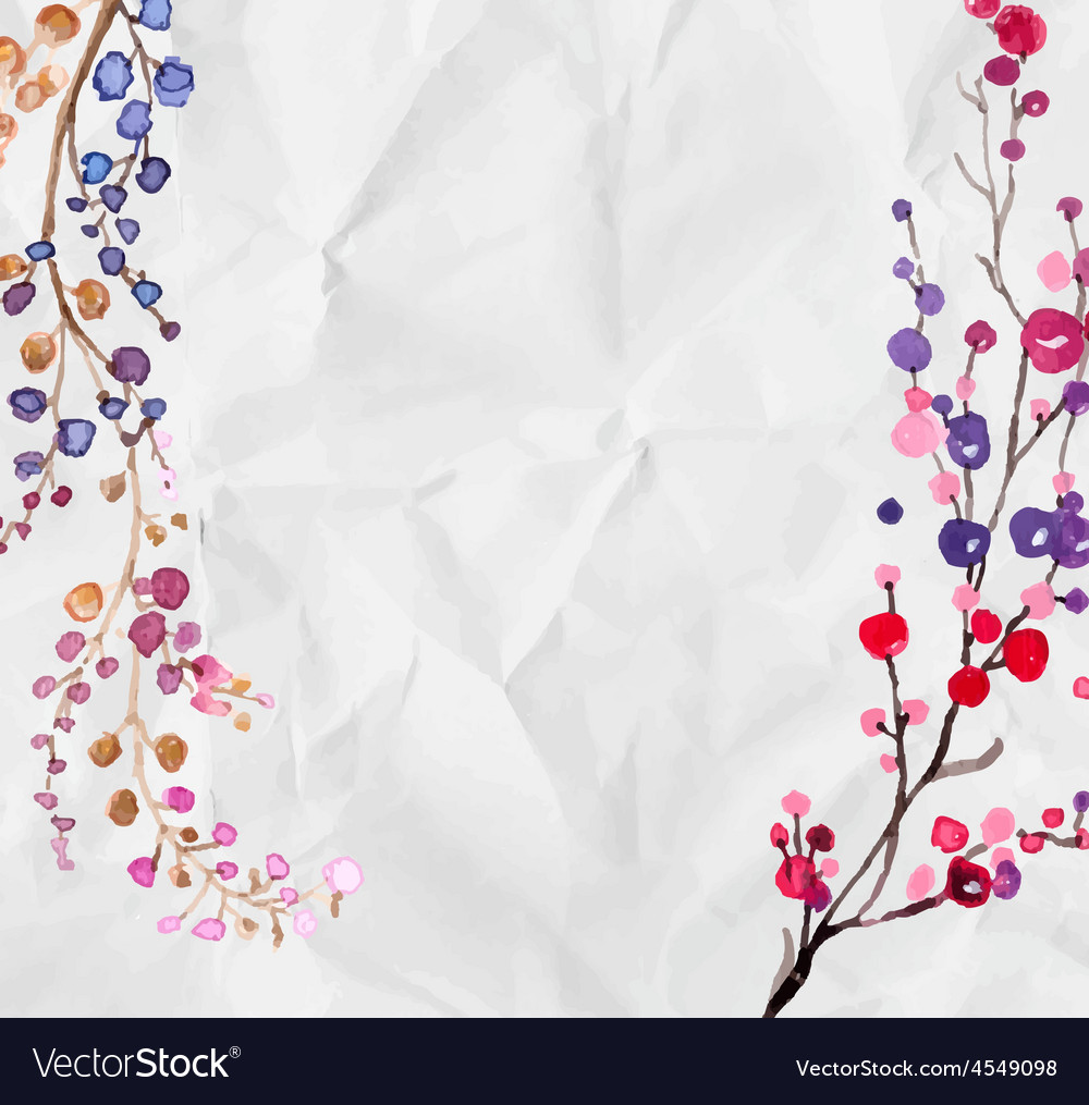 Watercolor flowers background