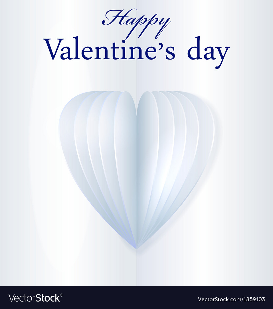 Blue paper valentines heart