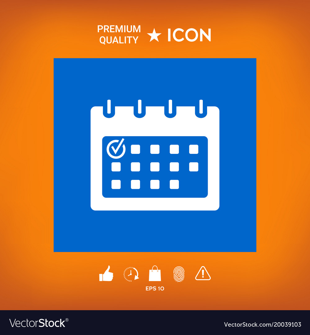 Calendar with check mark- ico