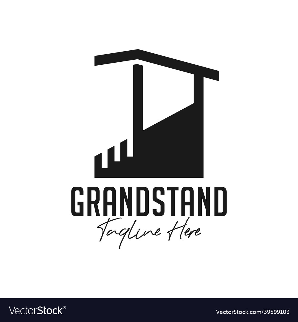 Grandstand building inspiration logo Royalty Free Vector