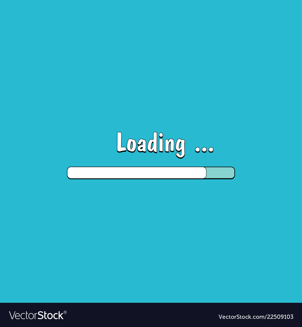 Loading icons in flat style blue background vector image Loading icons in flat style blue background