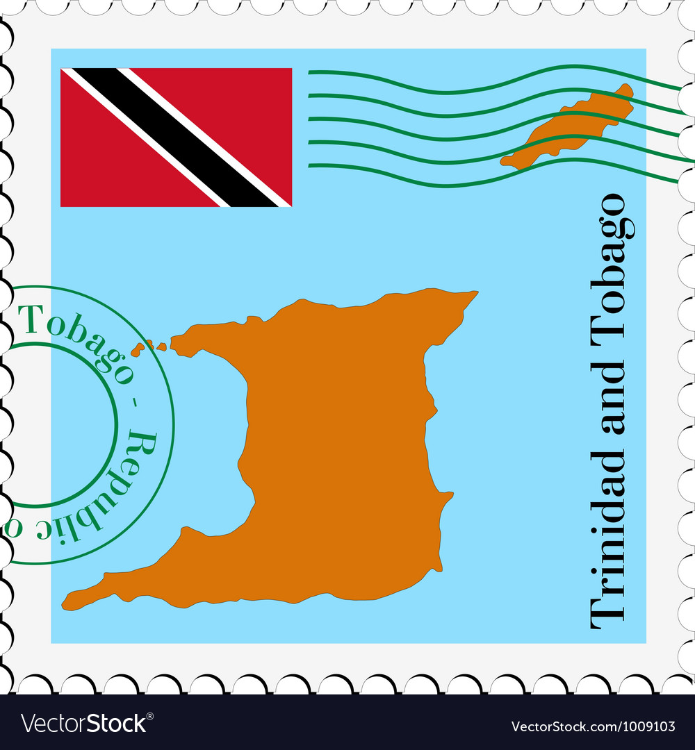 Mail tofrom Trinidad and Tobago Royalty Free Vector Image