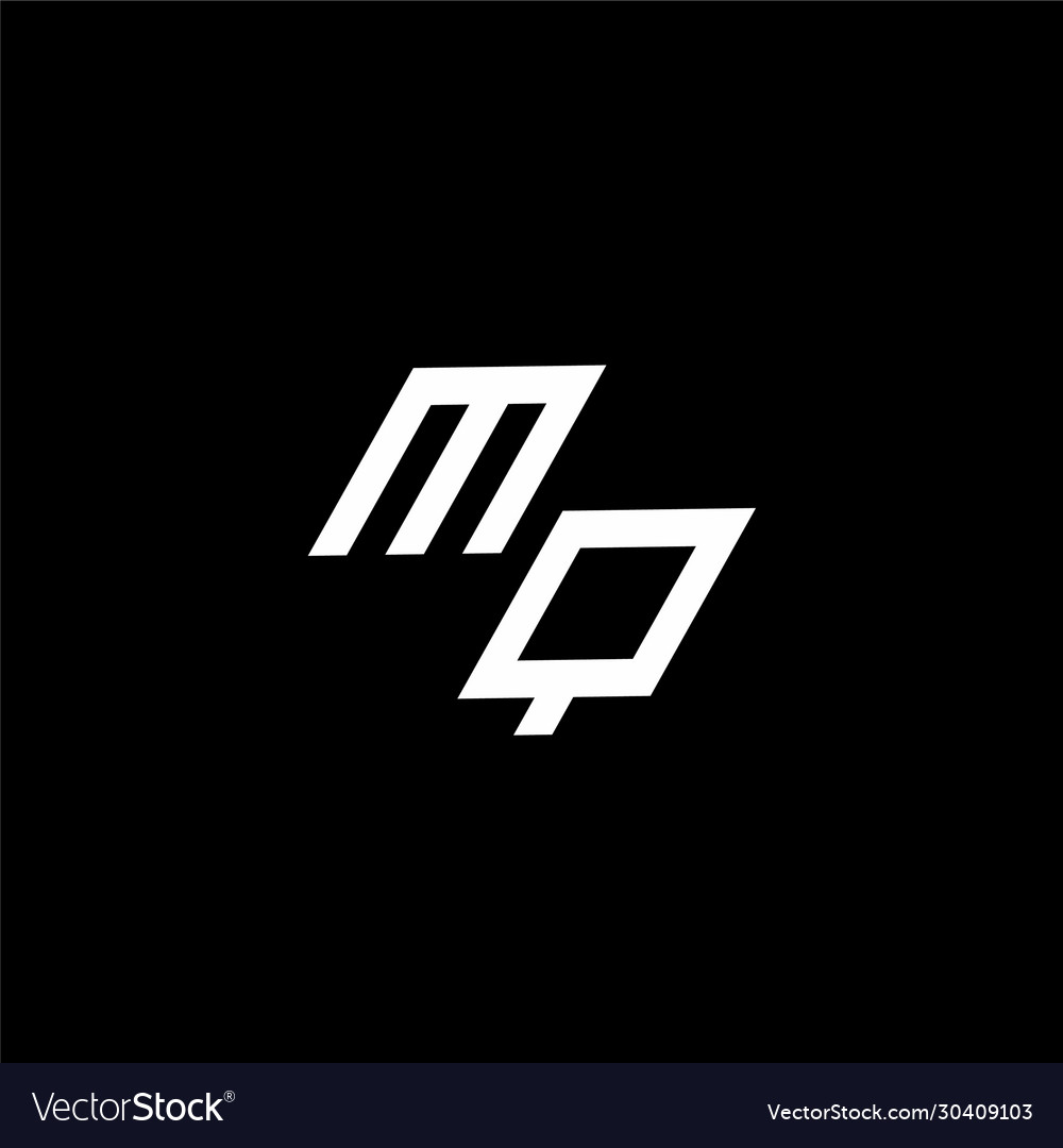 Mq logo monogram with up to down style modern