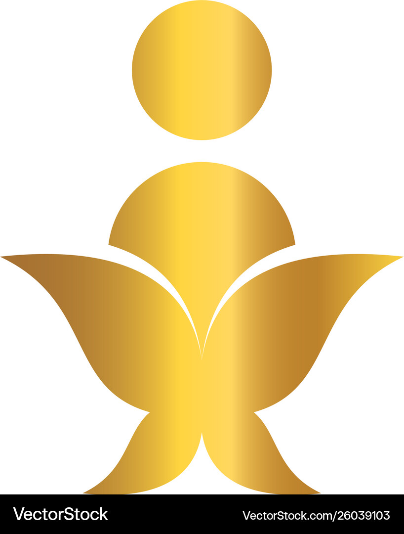 People leaf logo template Royalty Free Vector Image