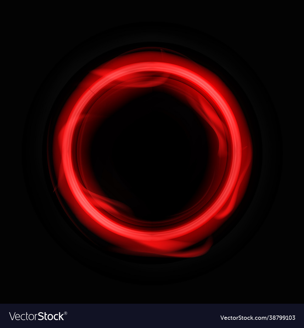 Red energy circle template round frame Royalty Free Vector