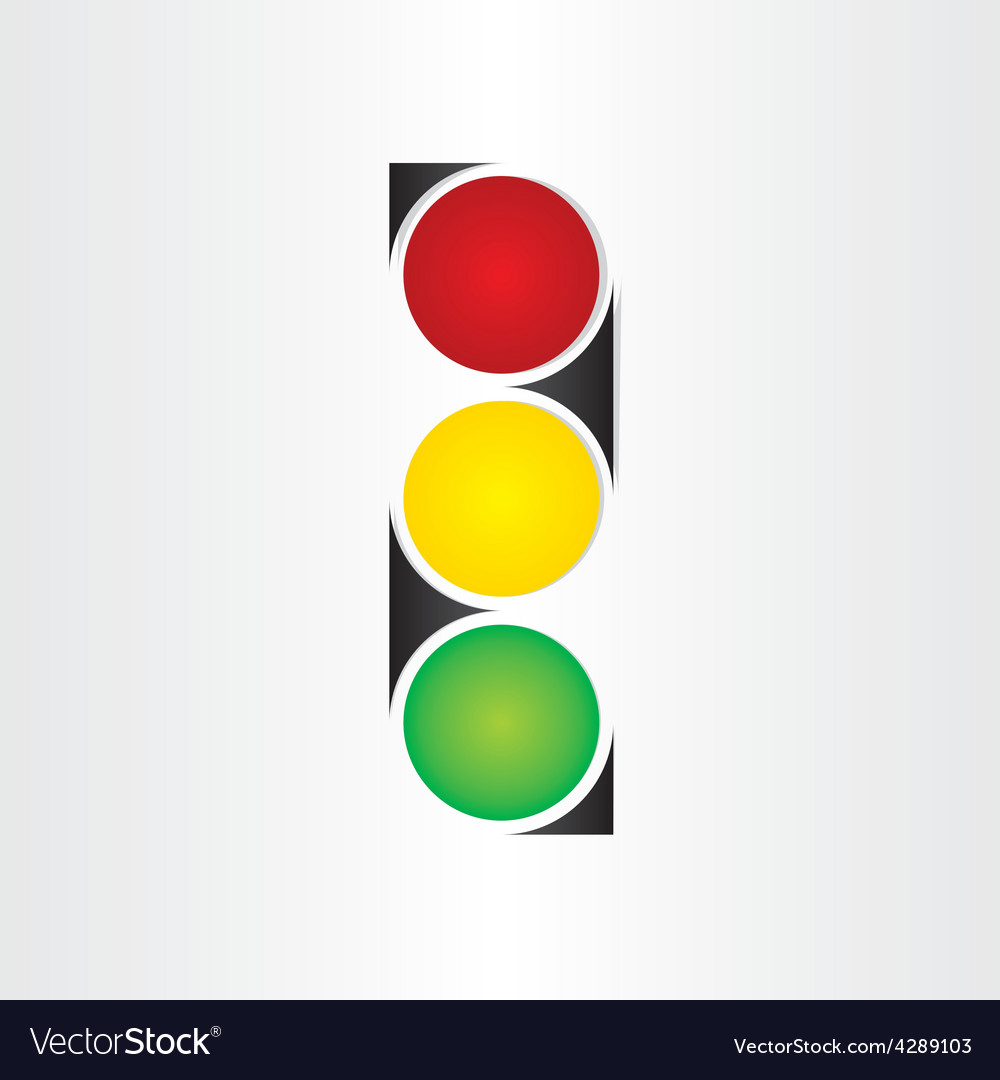 Semaphore abstract traffic sign symbol
