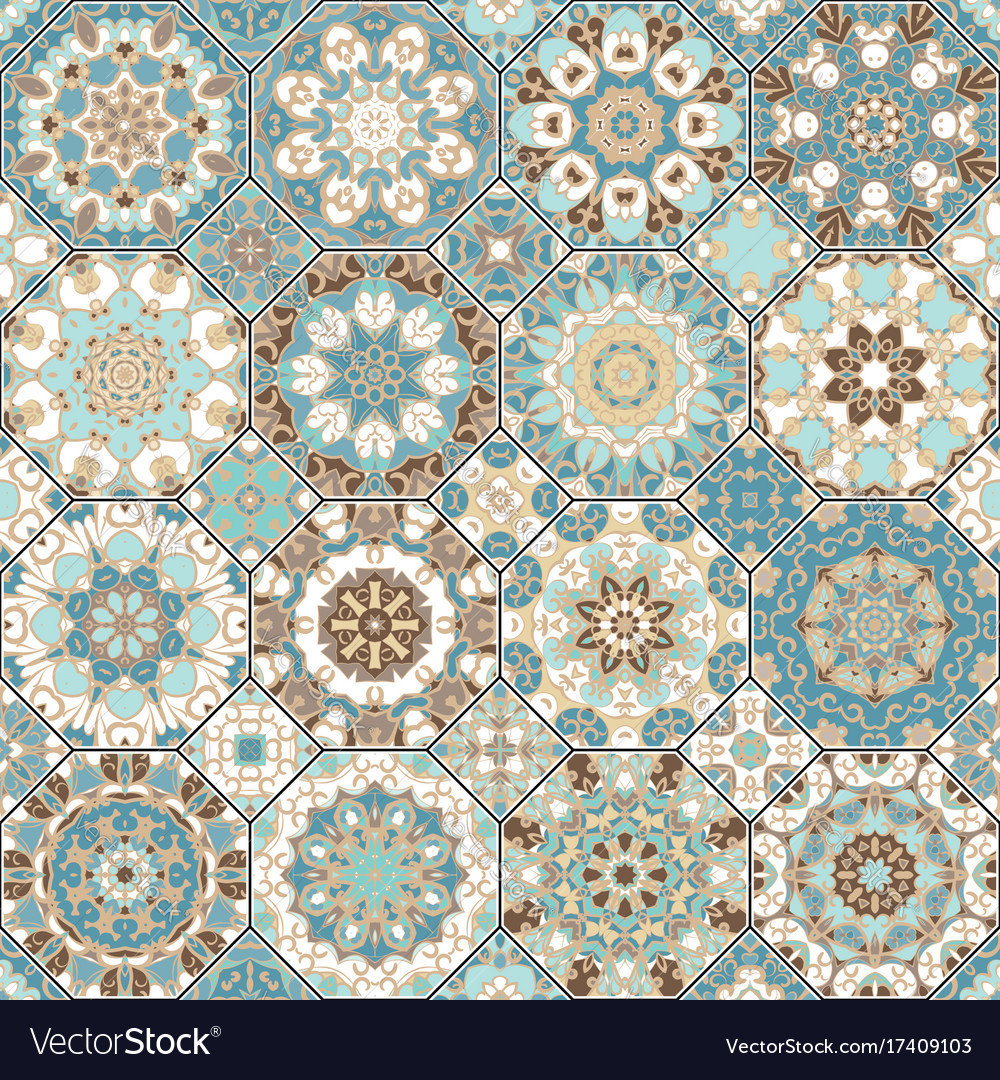 Set of octagonal and square patterns