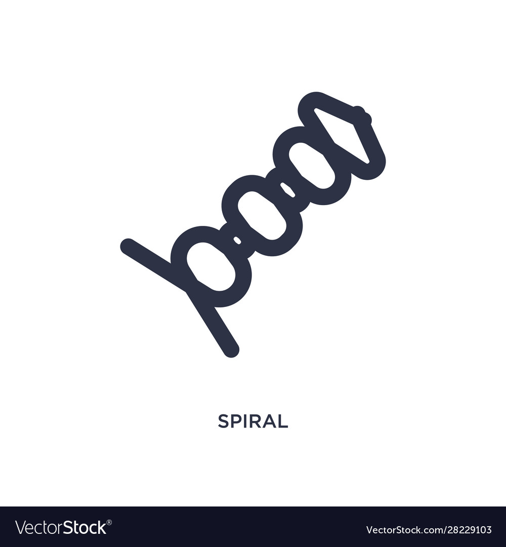 Spiral icon on white background simple element