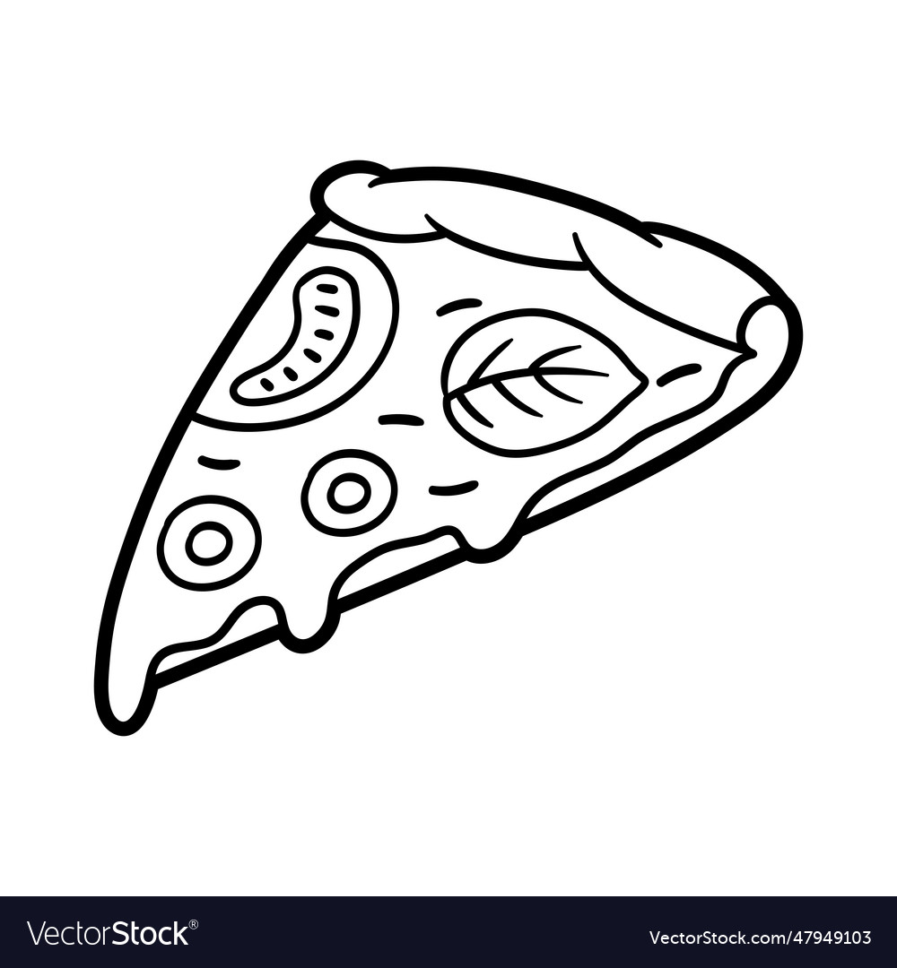 Tasty italian pizza slice delicious fast food
