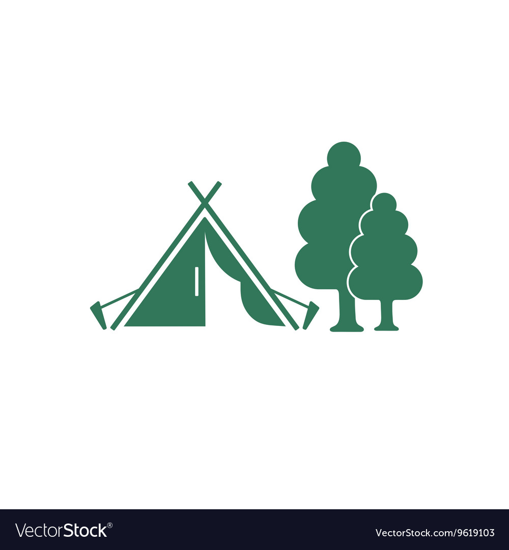Tent and tree