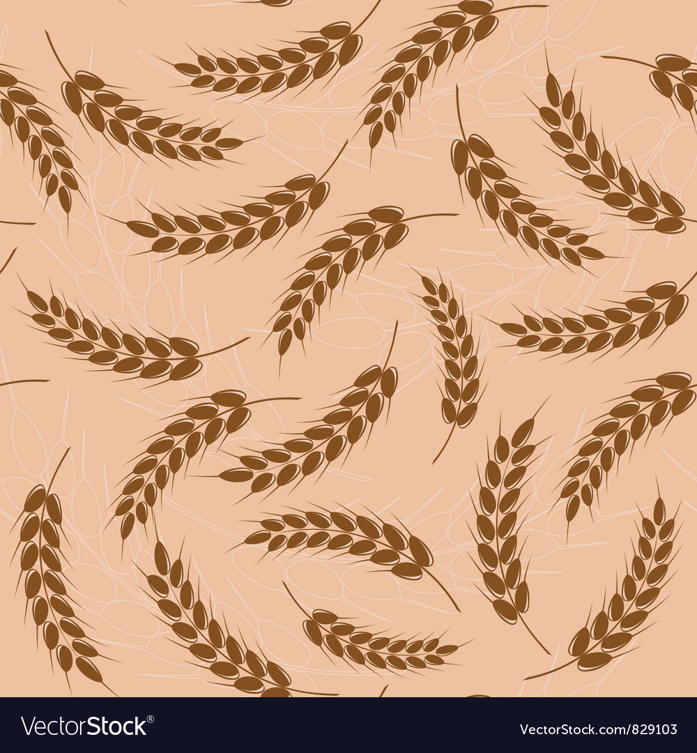 Wheat Spikes Seamless Pattern