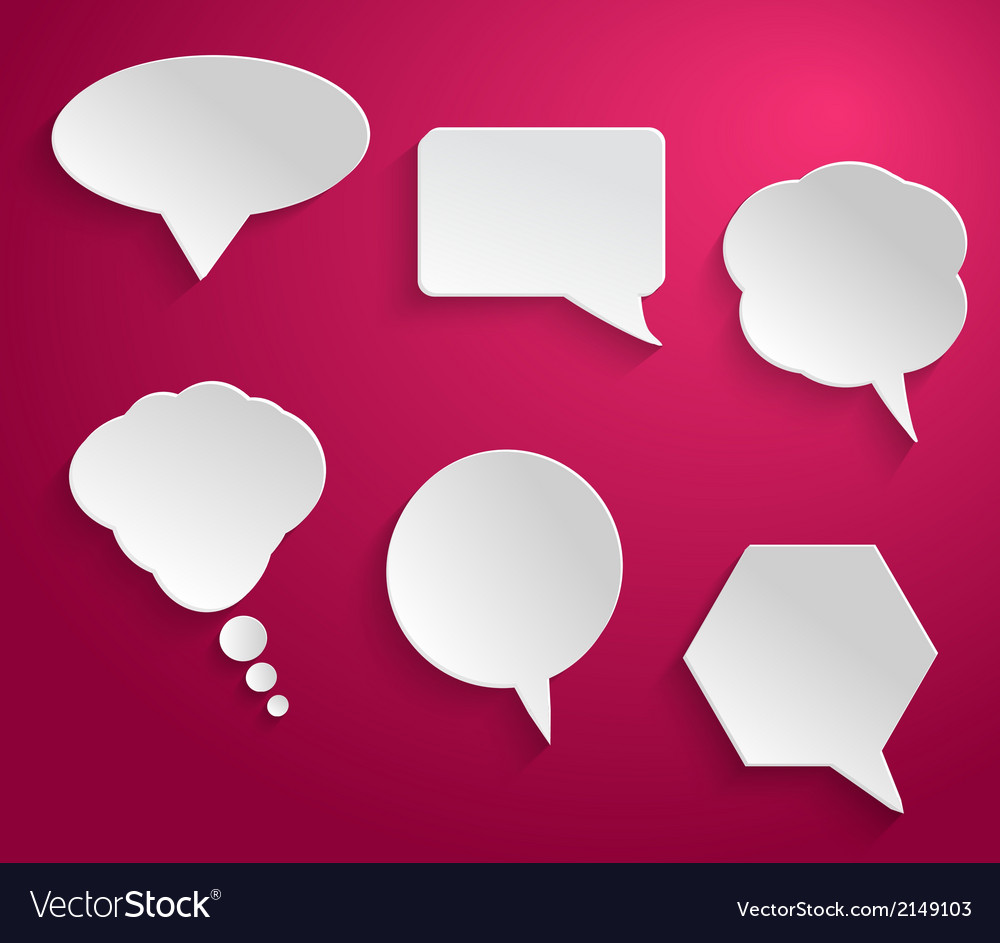 White Speech Bubbles