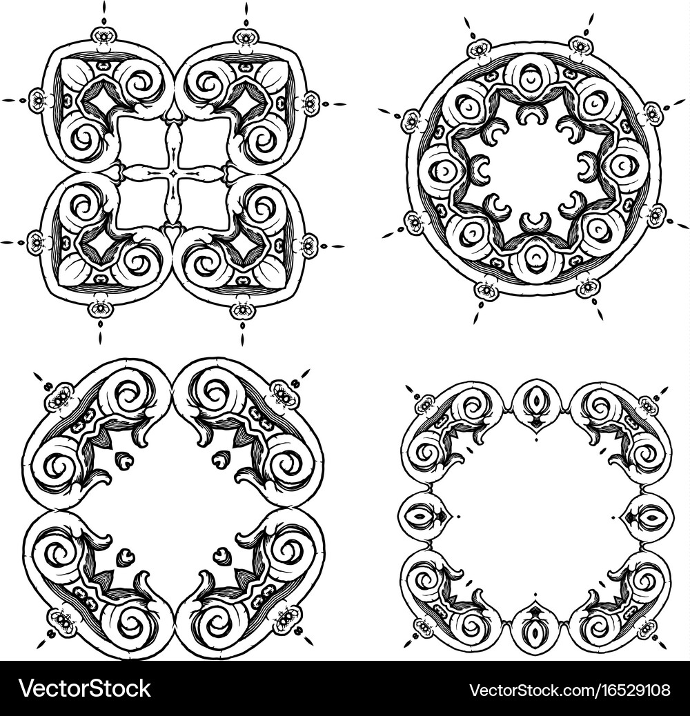 Calligraphic decorative elements Royalty Free Vector Image