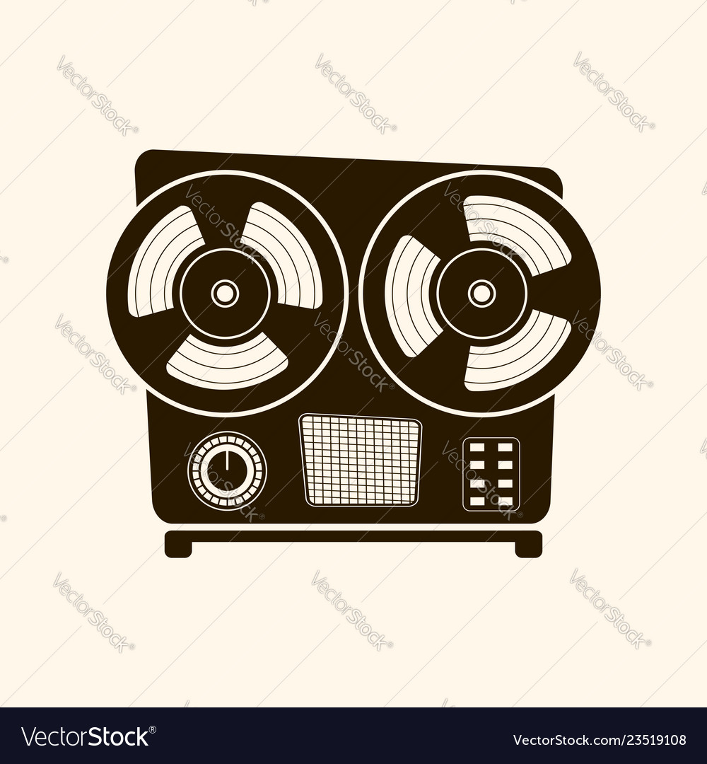 Cassette player retro style on light background