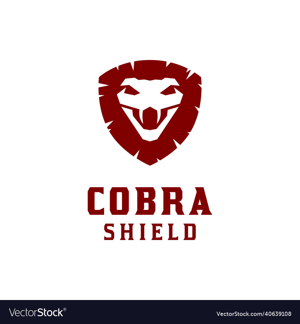 Cobra snake head ancient shield emblem badge