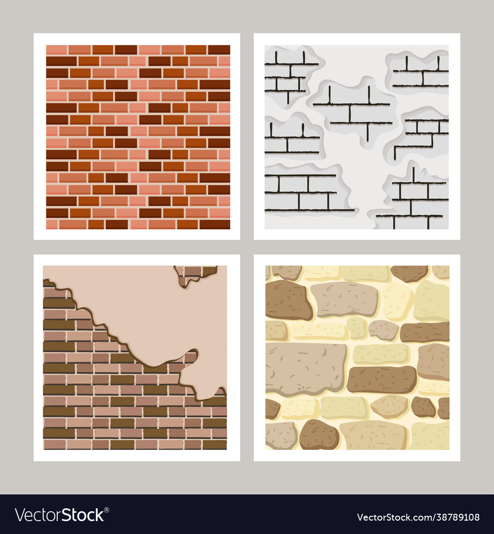 Four walls structures Royalty Free Vector Image
