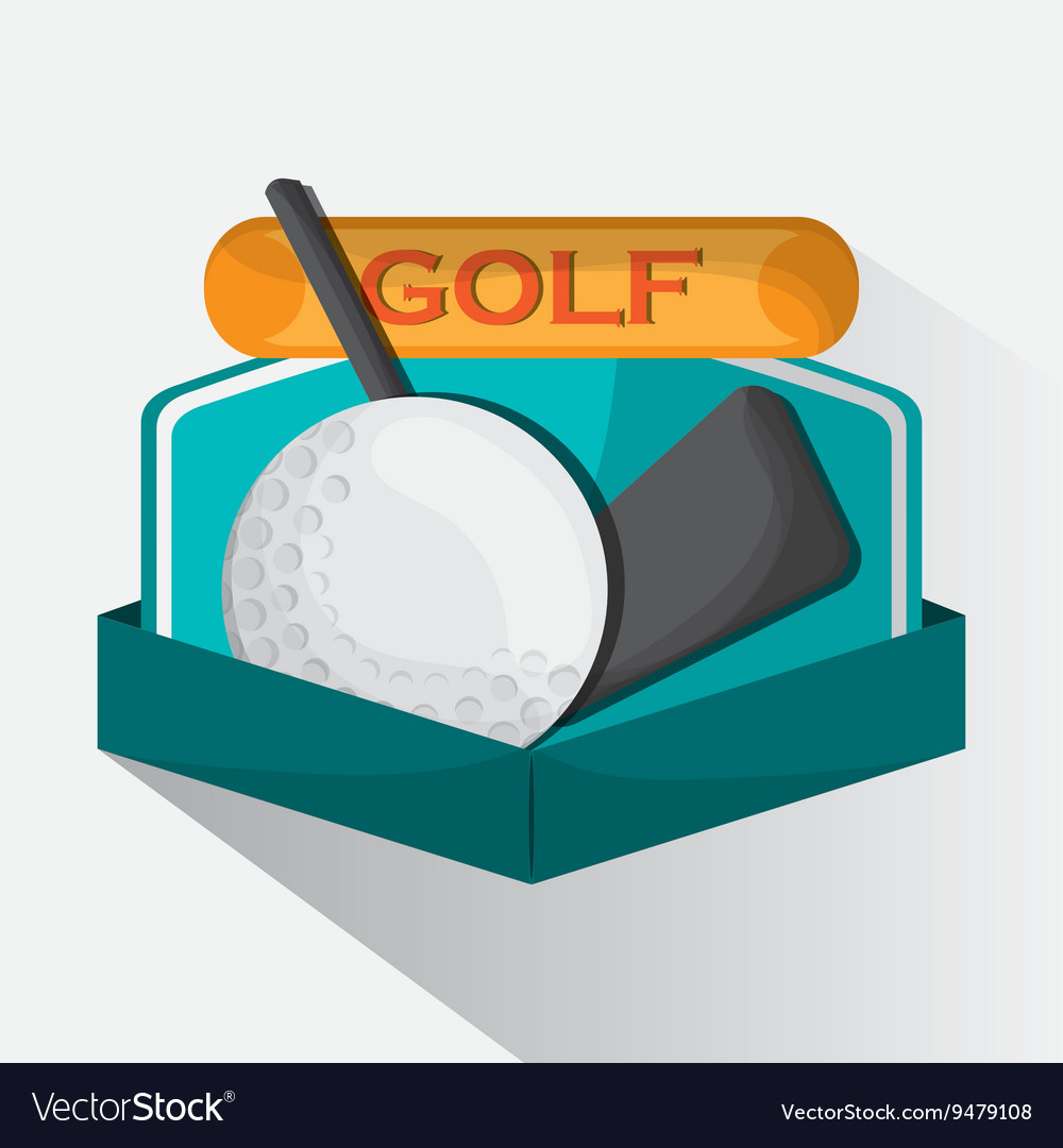 Golf design sport icon flat