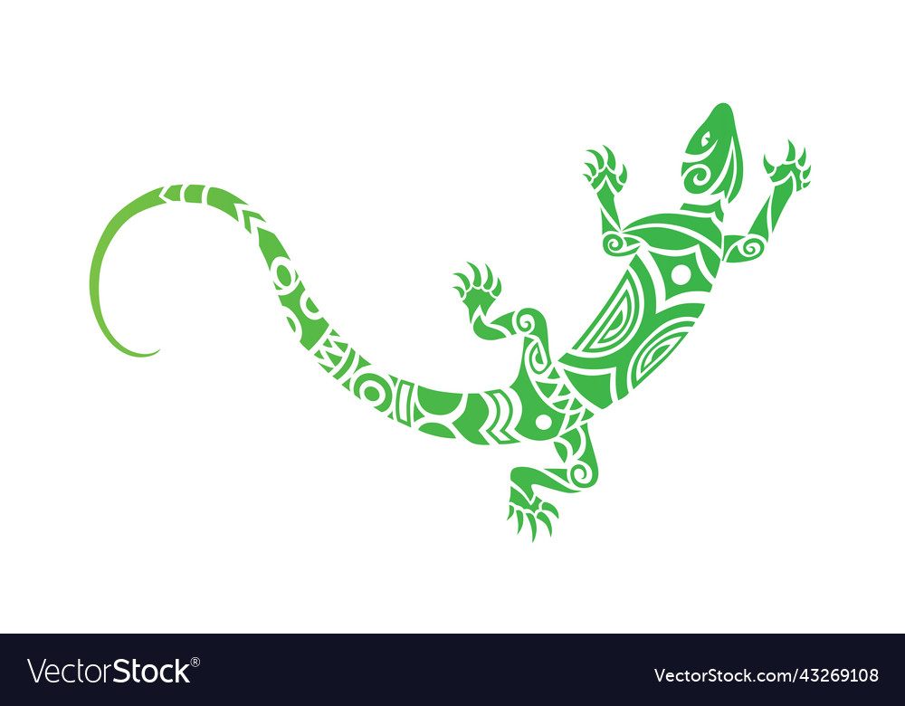 Maori Lizard Tattoo Sketch