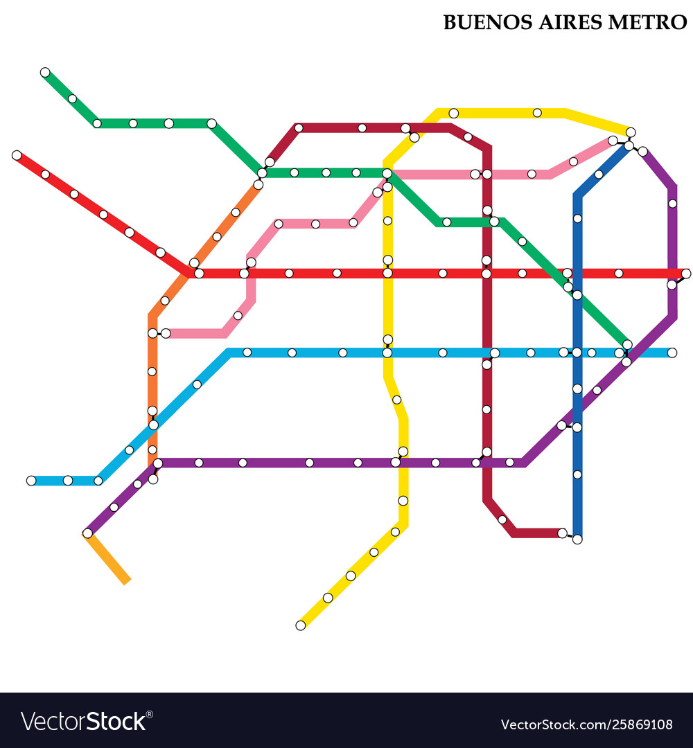 Map metro subway Royalty Free Vector Image - VectorStock