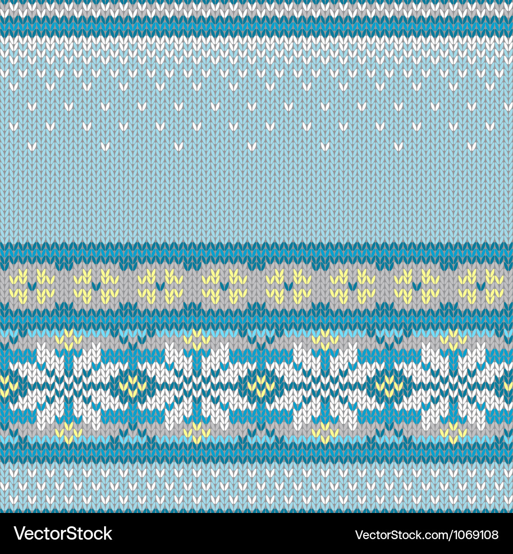 Seamless knitted pattern with snowflakes Vector Image