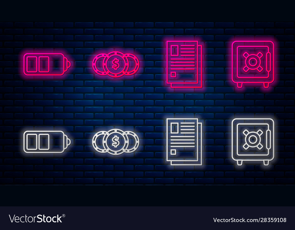 Set line coin money with dollar symbol file Vector Image