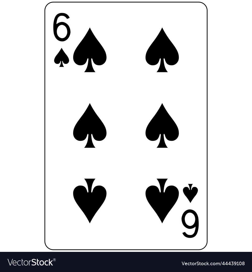 Six of spades Royalty Free Vector Image - VectorStock