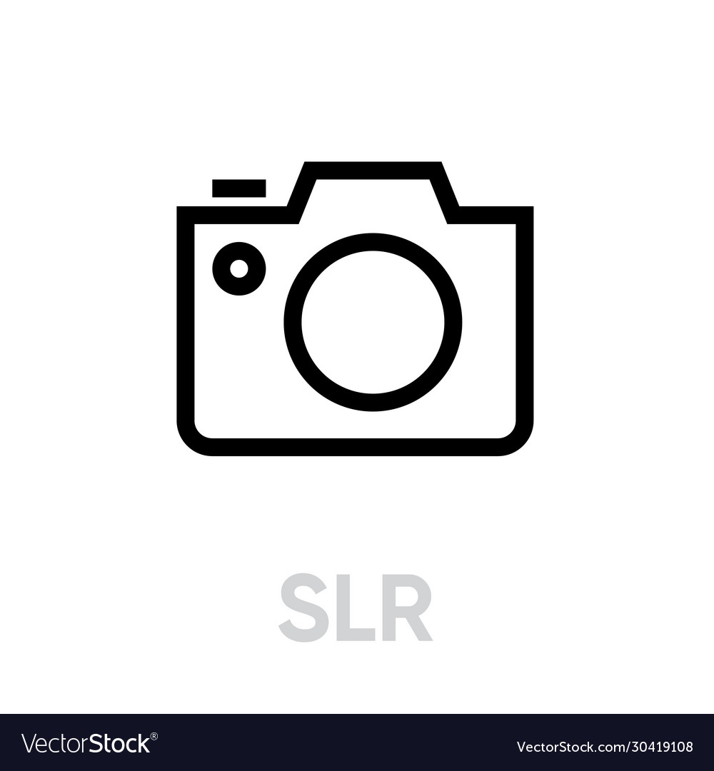 Slr icon editable outline trendy flat