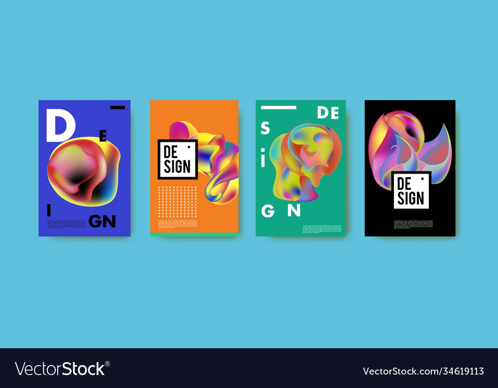 Abstract colorful liquid and fluid pattern Vector Image Abstract colorful liquid and fluid pattern