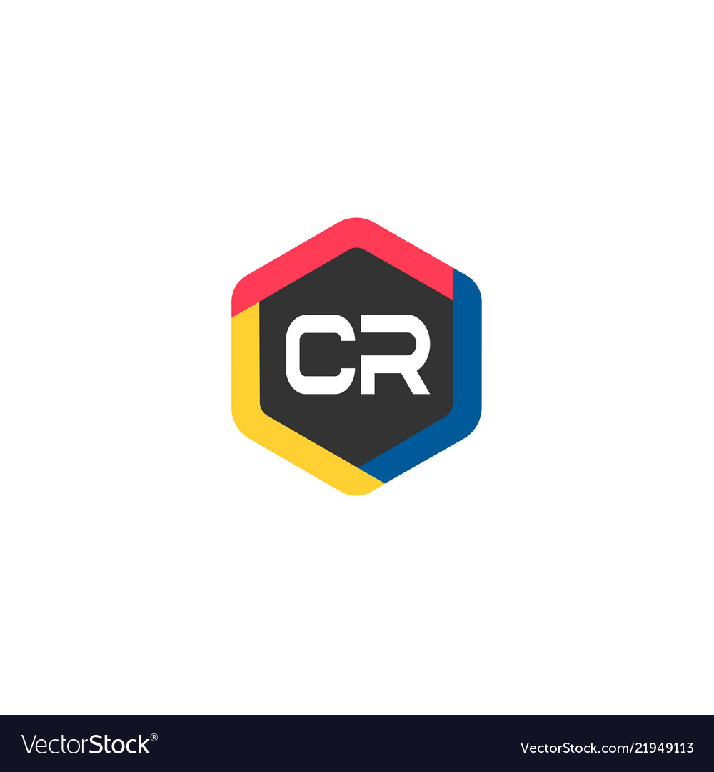 Original Buchstaben cr Logo Vorlage Design