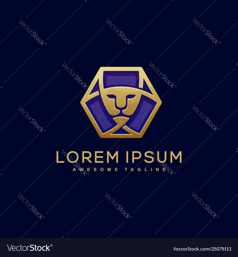 Lion luxury template vector image Lion luxury template
