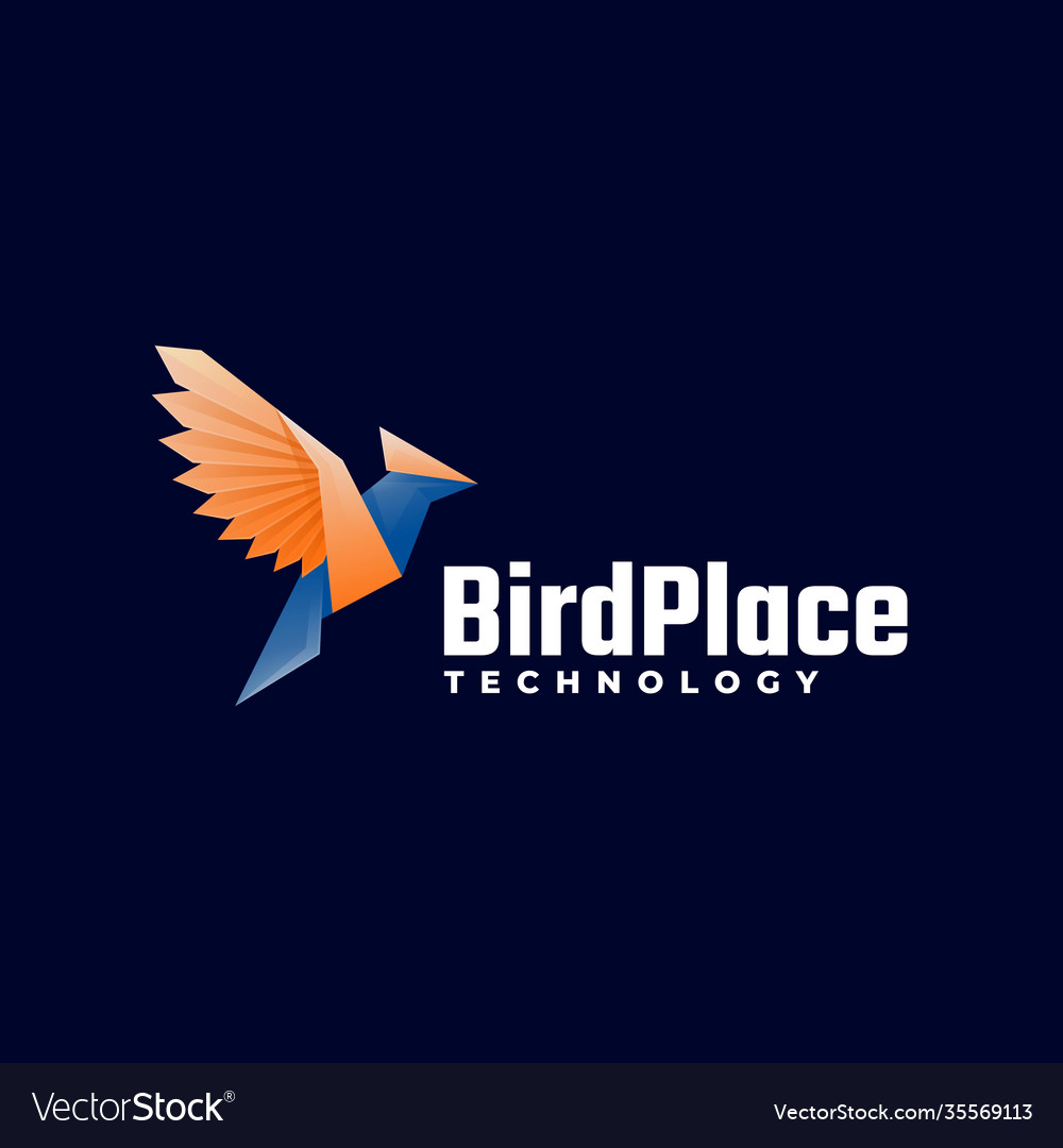 Logo bird place gradient colorful style