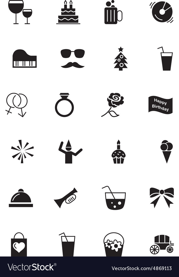 Party and celebration icons 3 Royalty Free Vector Image