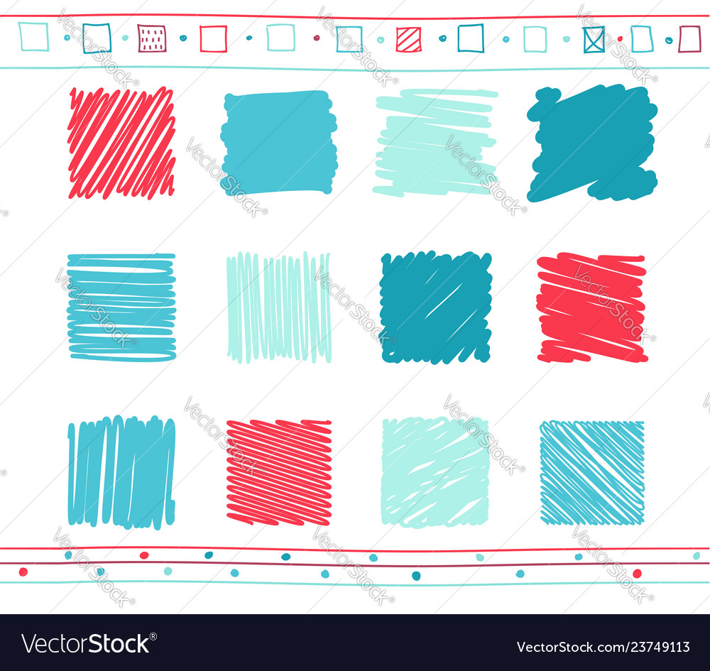 Set of scribble elements