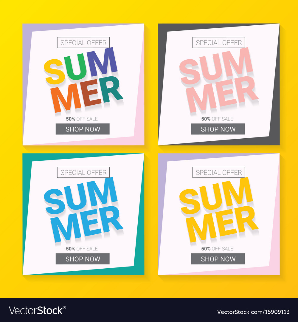 Special offer summer label design template