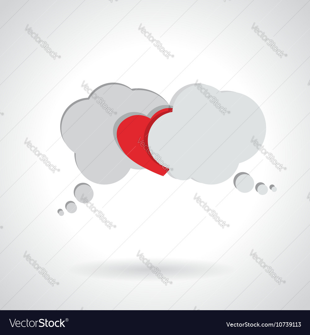 Speech Blase mit Herz