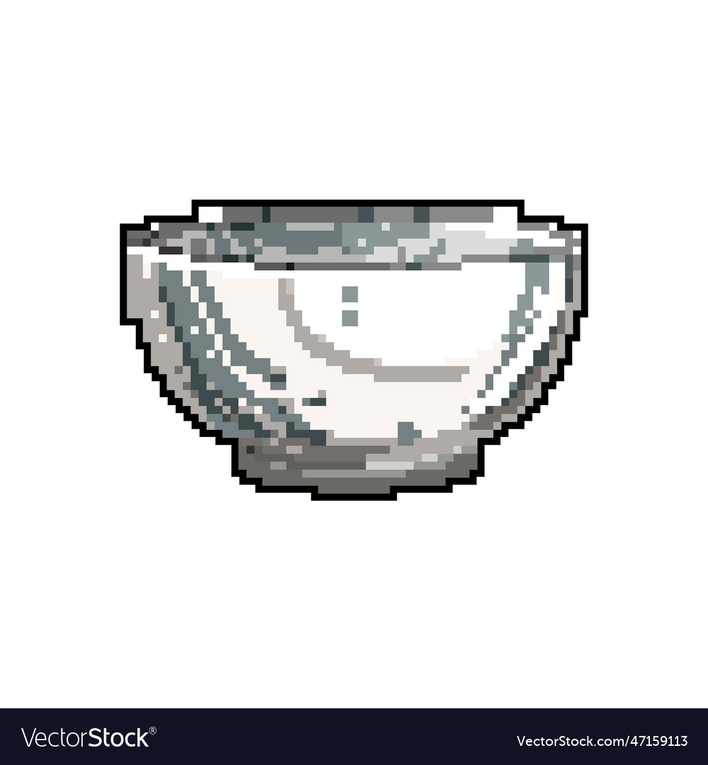 Stone marble bowl game pixel art vector image Stone marble bowl game pixel art