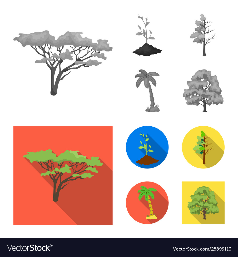 Tree and forest icon set