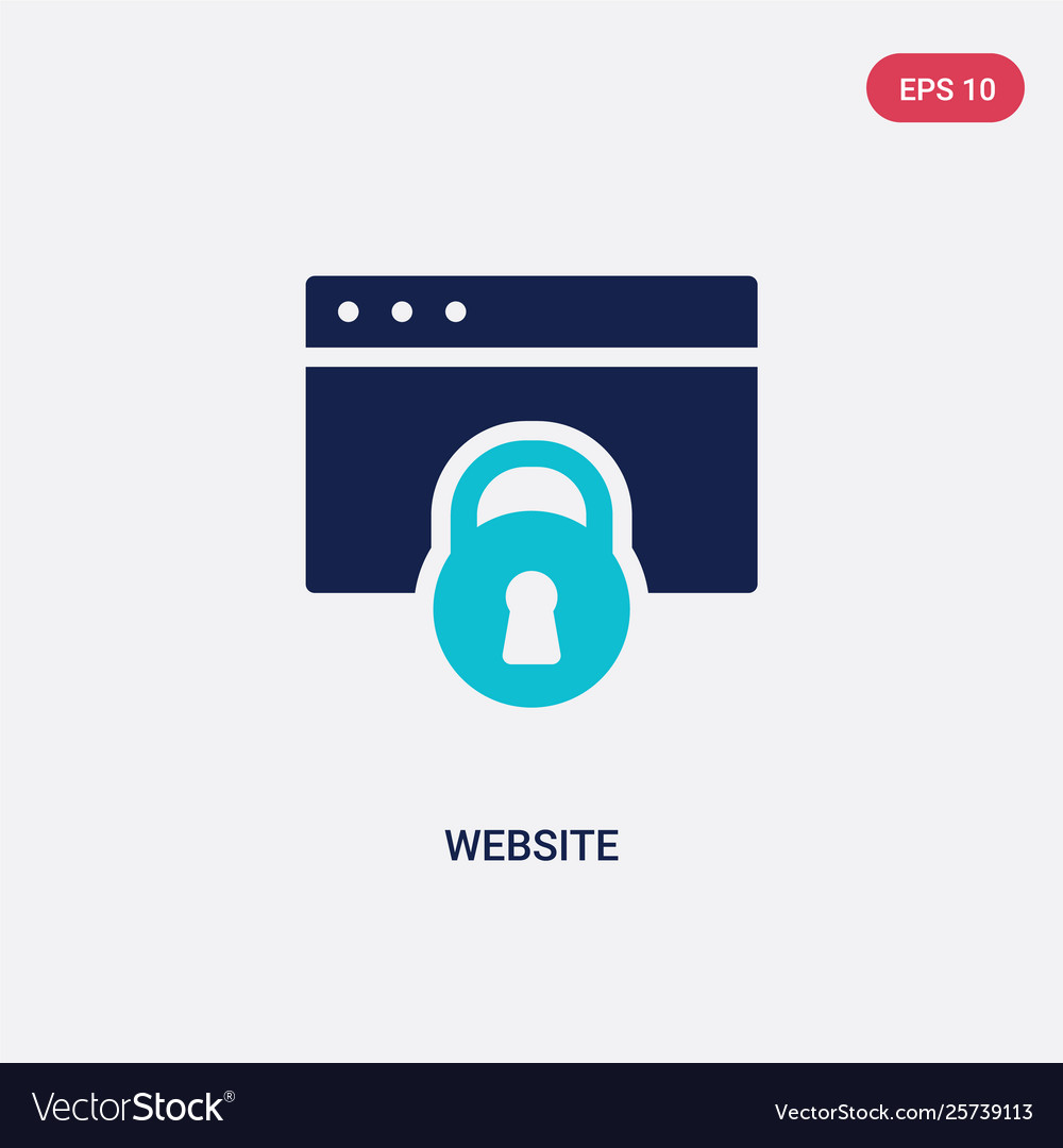 Two color website icon from gdpr concept isolated