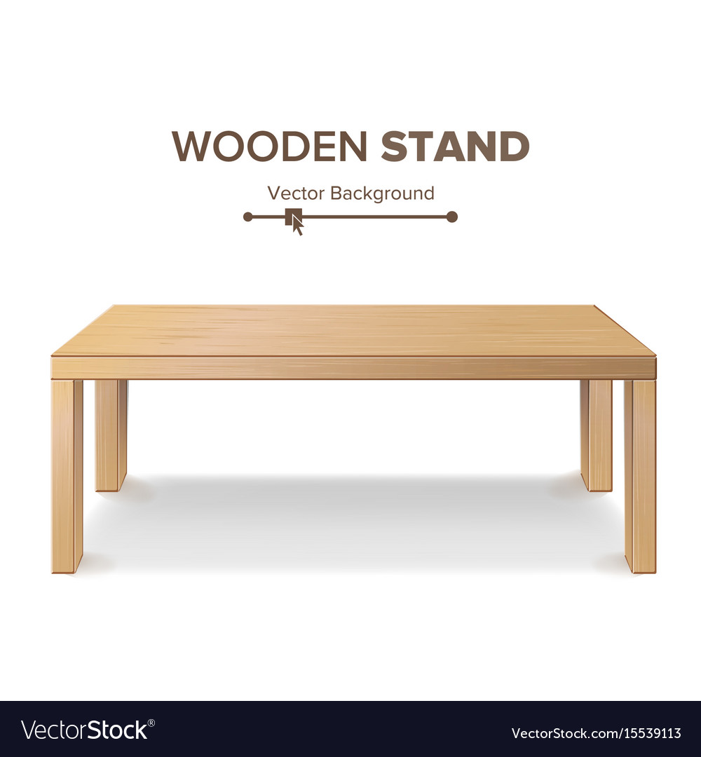 Wooden Stand Table Template For Vector Image Table Stand Template For Vector Image