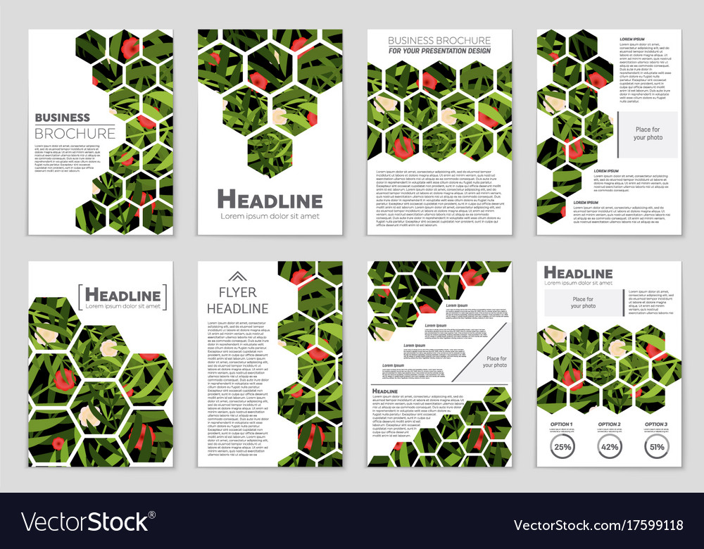 Abstract layout background set for art